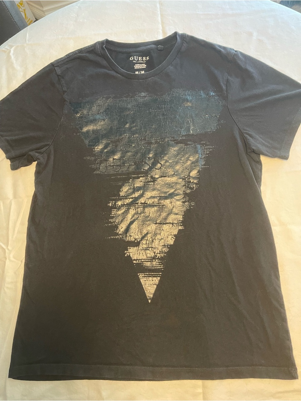 GUESS Black Graphic Crew Neck T-Shirt